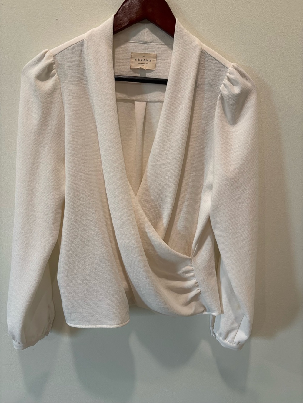 Sezane Abélia Blouse Écru. - Size 38